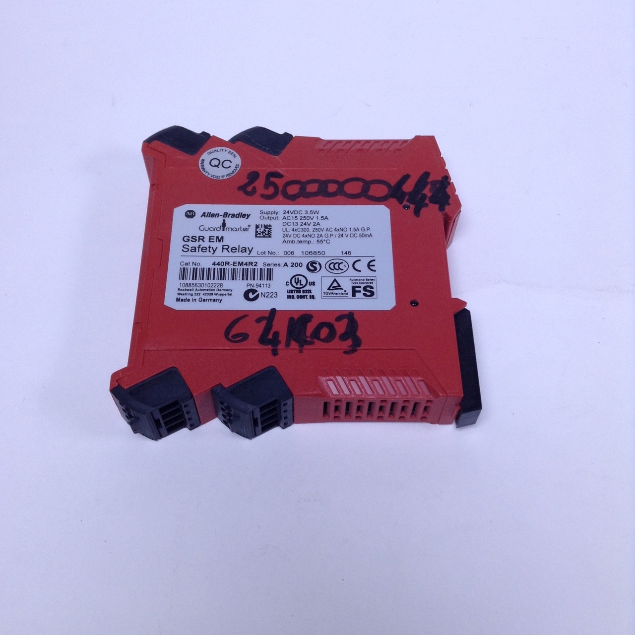 Allen Bradley R Em R Vdc W Safety Relay Ser A Ump