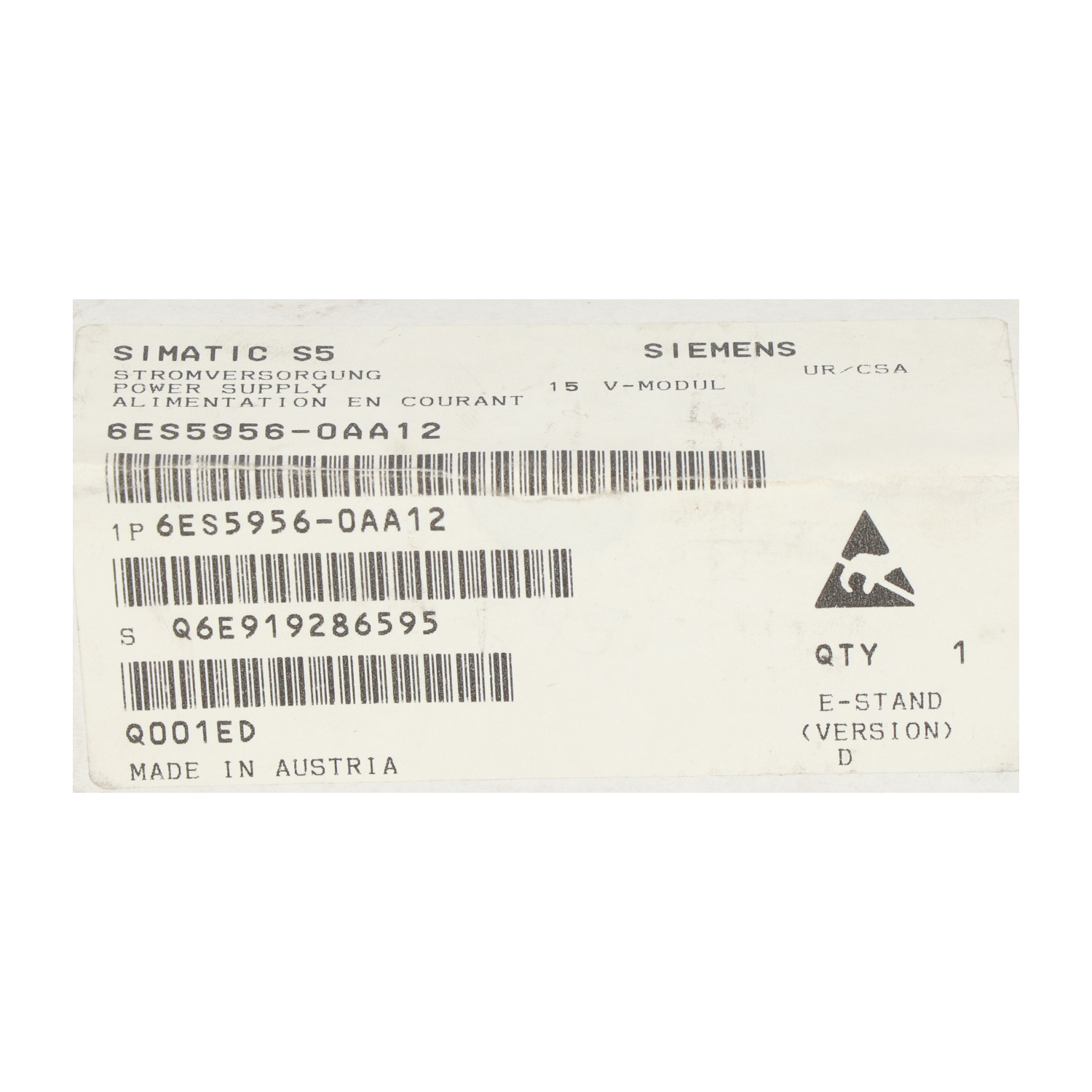 Siemens 6ES5956-0AA12 | Maxodeals