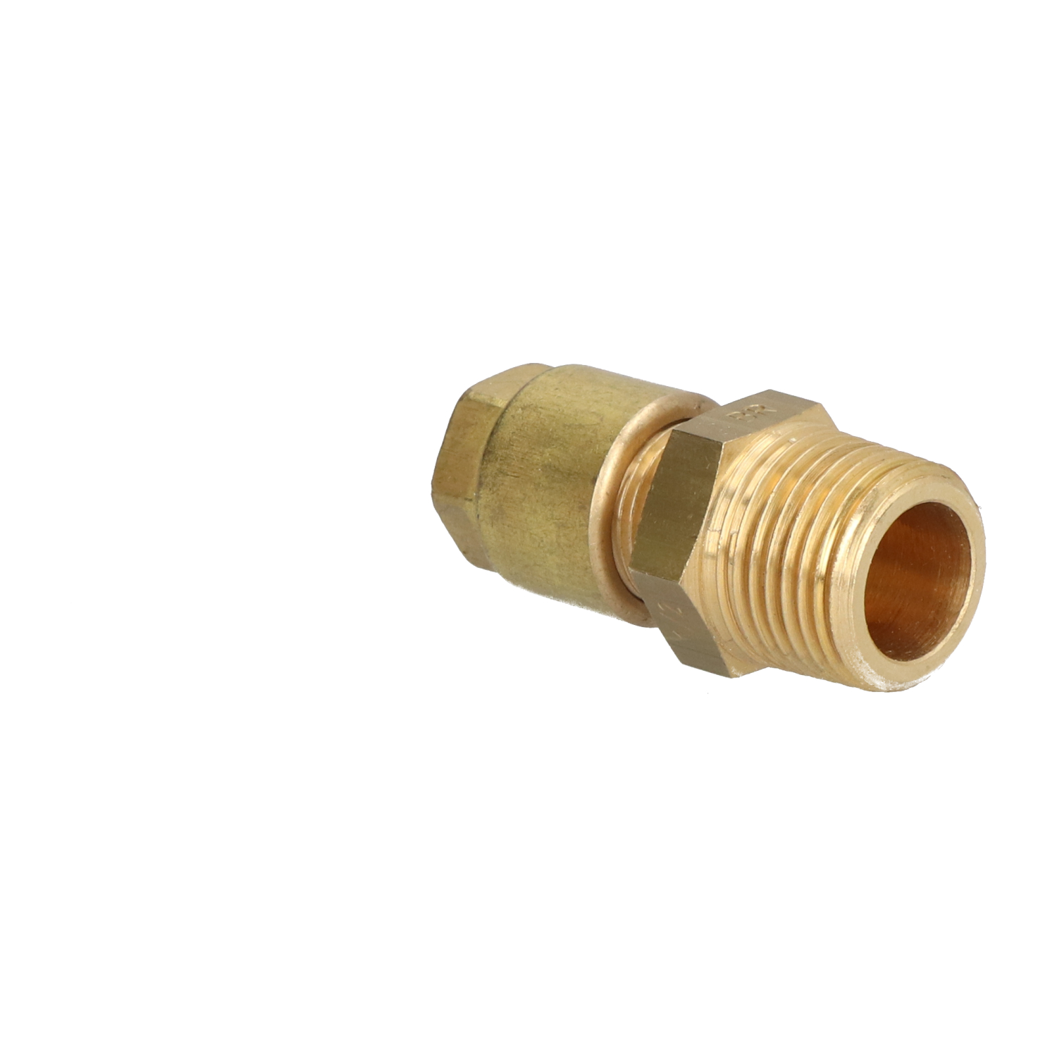 SERTO BR 1/4 YELLOW BRASS MALE COMPRESSION FITTING CONNECTOR (LOT OF 5)