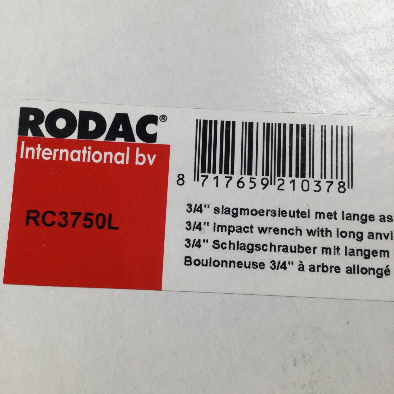 BOULONNEUSE RODAC 3/4 RC3750 - 2MHP