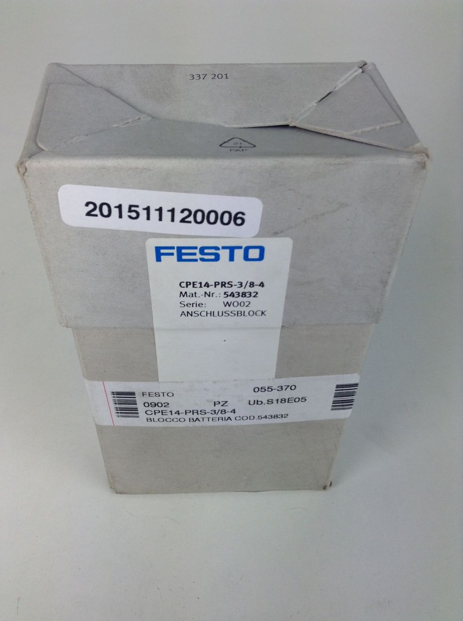 Festo Cpe14-prs-3 8-4 543832 Manifold Rails New Sealed Packing