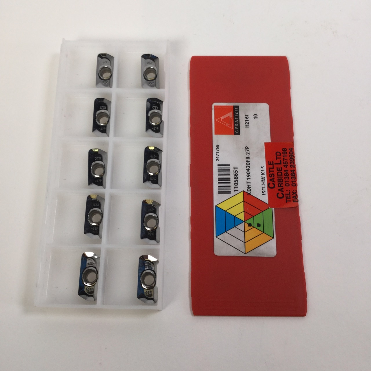 Ceratizit XDHT190420FR-27P Inserts H216T Wendeplatten New NFP (10 Pieces)